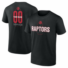 NBA - Toronto Raptors Center Court Name & Number Custom T-Shirt - Black