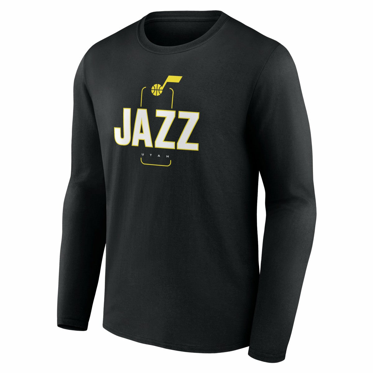 NBA - Utah Jazz Center Court Name & Number Custom Long Sleeve T-Shirt - Black