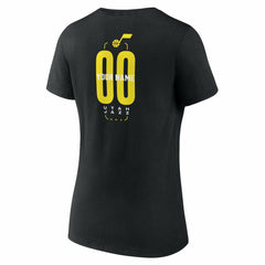 NBA - Utah Jazz Women's Center Court Name & Number Custom V-Neck T-Shirt - Black