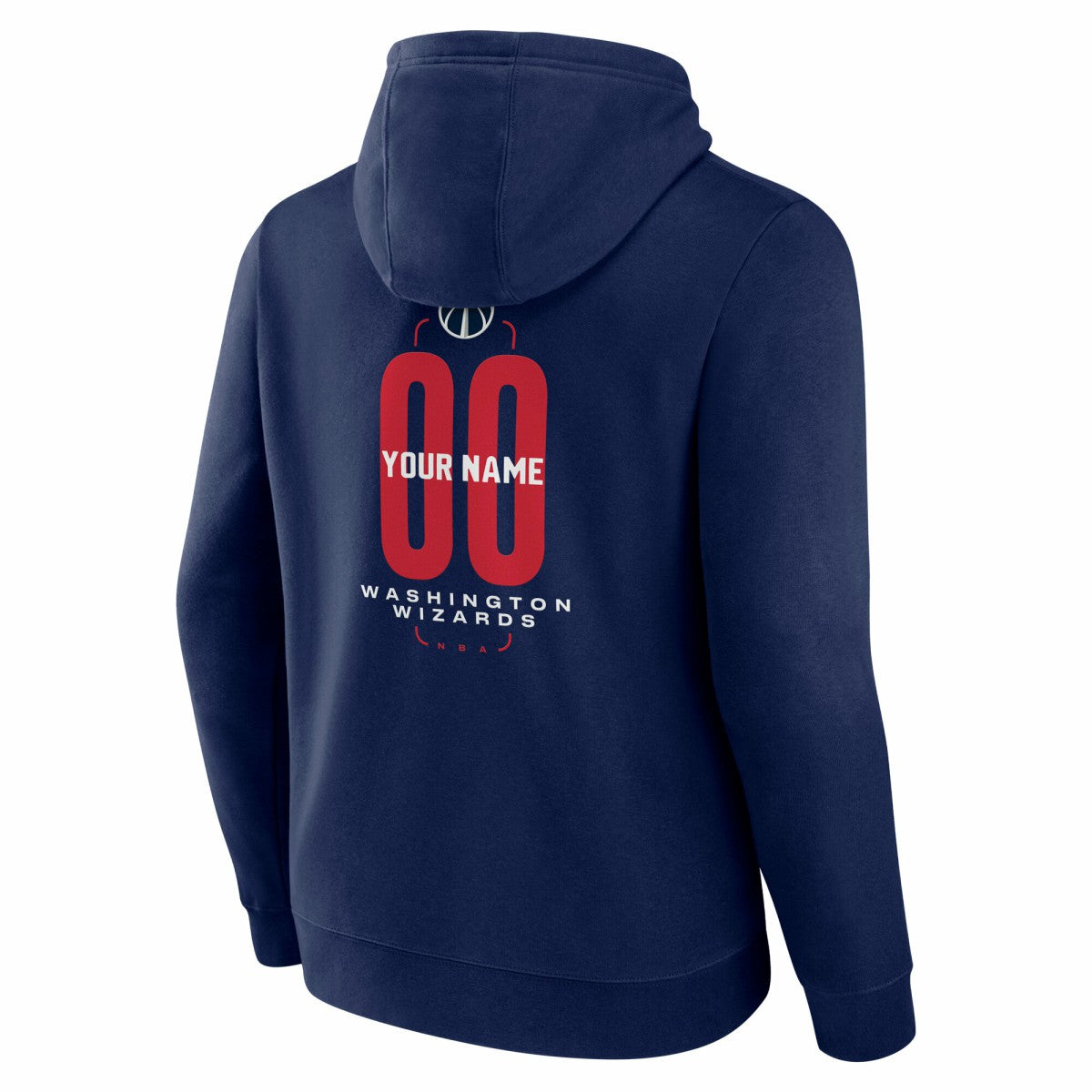 NBA - Washington Wizards Center Court Name & Number Custom Hoodie - Navy