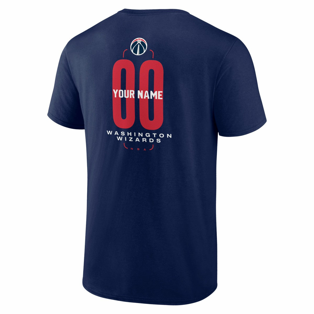 NBA - Washington Wizards Center Court Name & Number Custom T-Shirt - Navy