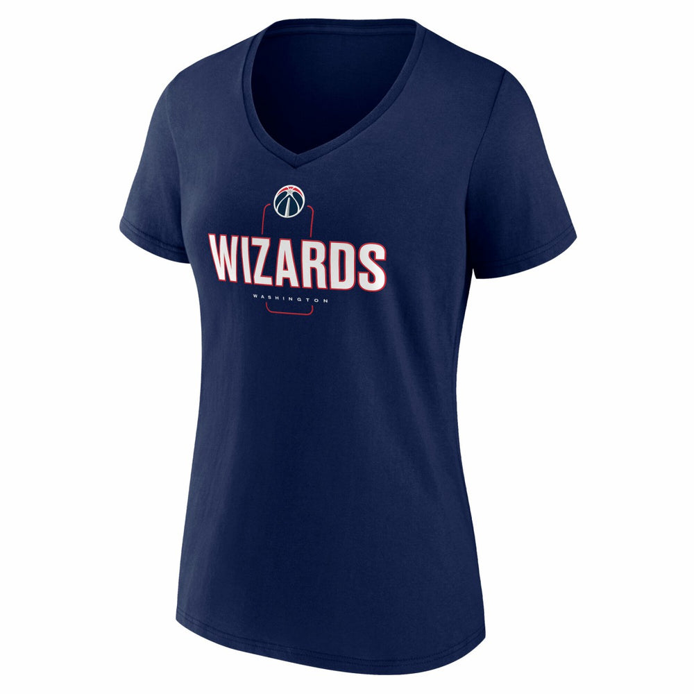 NBA - Washington Wizards Women's Center Court Name & Number Custom V-Neck T-Shirt - Navy