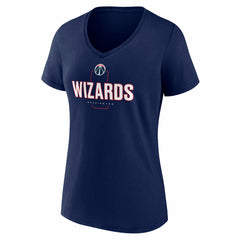 NBA - Washington Wizards Women's Center Court Name & Number Custom V-Neck T-Shirt - Navy