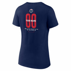 NBA - Washington Wizards Women's Center Court Name & Number Custom V-Neck T-Shirt - Navy