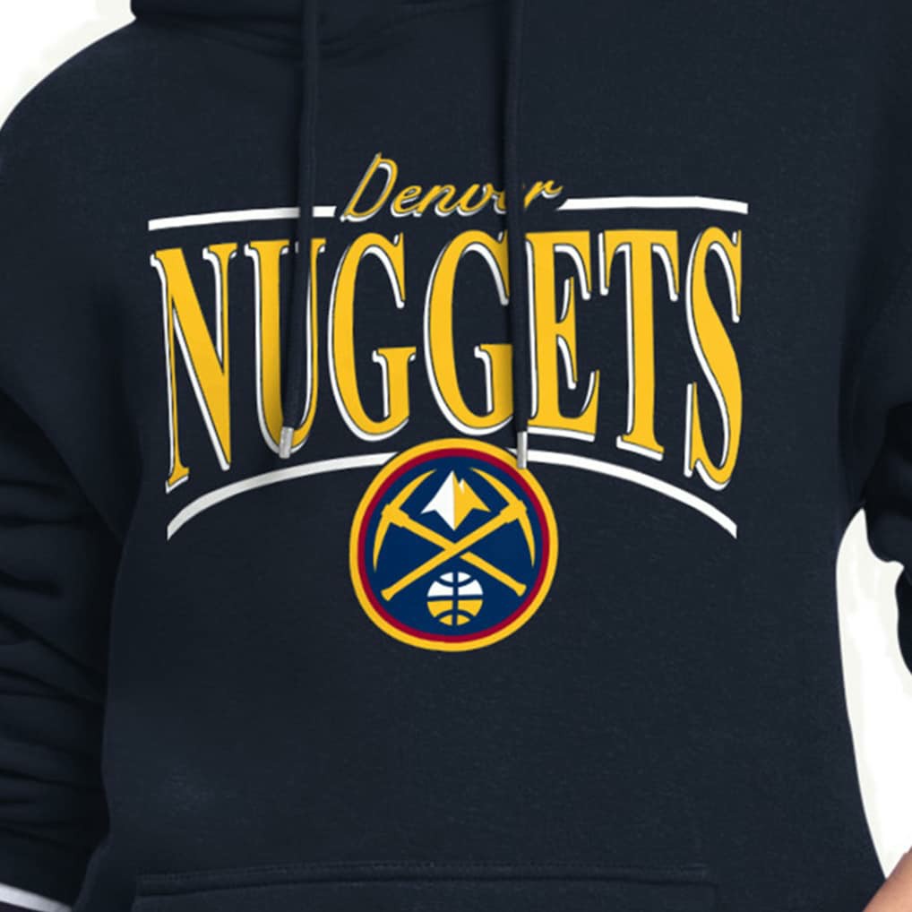 NBA - Denver Nuggets Starter Women's Arch Stripe Fleece Hoodie - Navy
