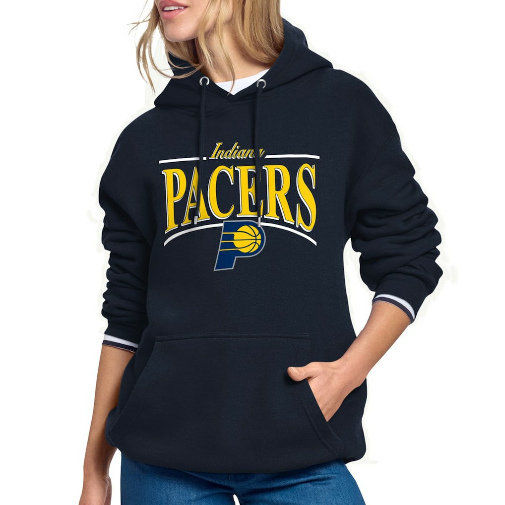 NBA - Indiana Pacers Starter Women's Arch Stripe Fleece Hoodie - Navy