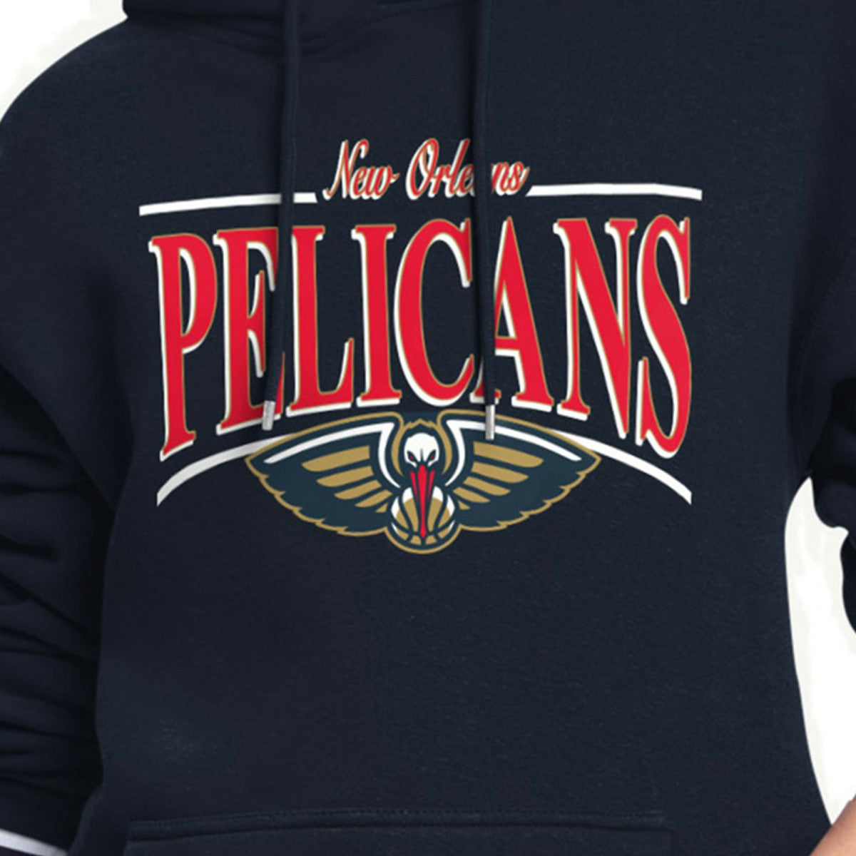 NBA - New Orleans Pelicans Starter Women's Arch Stripe Fleece Hoodie - Navy