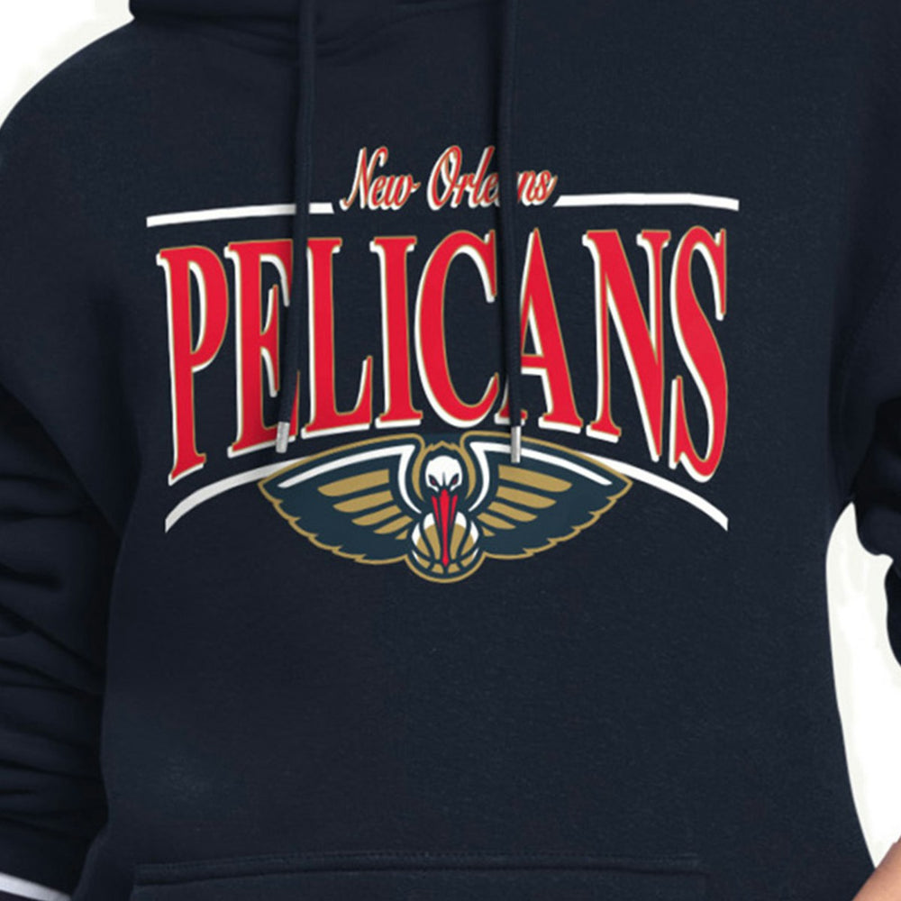 NBA - New Orleans Pelicans Starter Women's Arch Stripe Fleece Hoodie - Navy