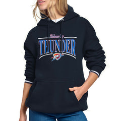 NBA - Oklahoma City Thunder Starter Women's Arch Stripe Fleece Hoodie - Navy