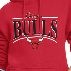 NBA - Chicago Bulls Starter Women's Arch Stripe Fleece Hoodie - Red