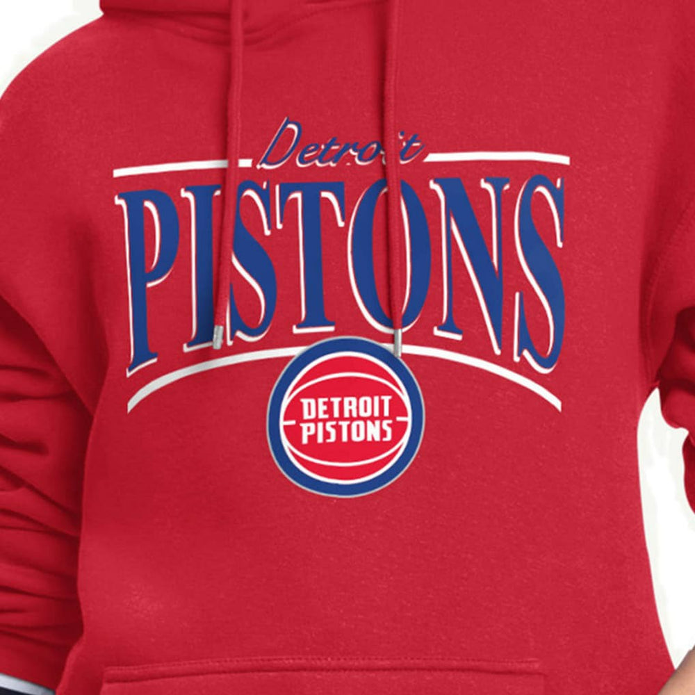 NBA - Detroit Pistons Starter Women's Arch Stripe Fleece Hoodie - Red