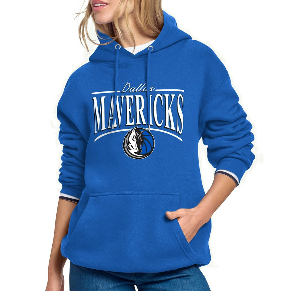 NBA - Dallas Mavericks Starter Women's Arch Stripe Fleece Hoodie - Blue