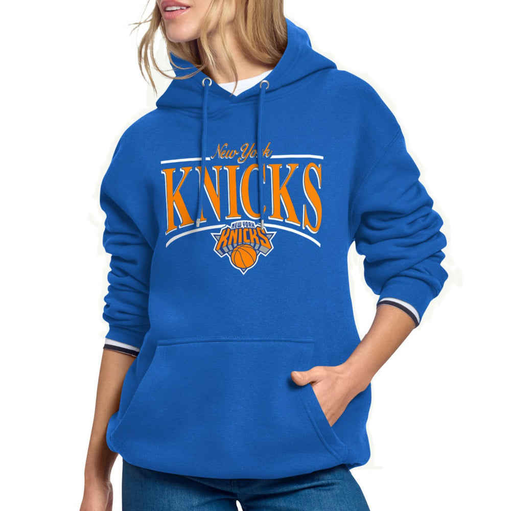 NBA - New York Knicks Starter Women's Arch Stripe Fleece Hoodie - Blue