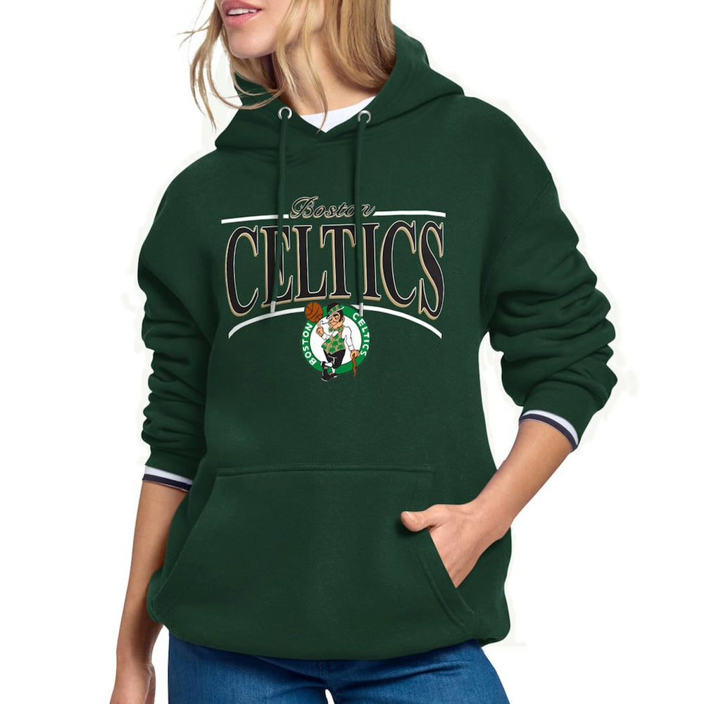 NBA - Boston Celtics Starter Women's Arch Stripe Fleece Hoodie - Kelly Green