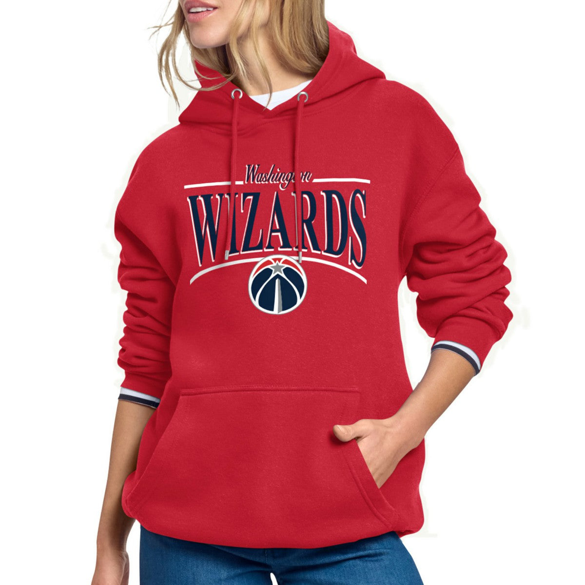 NBA - Washington Wizards Starter Women's Arch Stripe Fleece Hoodie - Red