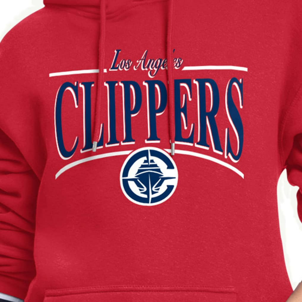NBA - LA Clippers Starter Women's Arch Stripe Fleece Hoodie - Red