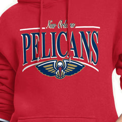 NBA - New Orleans Pelicans Starter Women's Arch Stripe Fleece Hoodie - Red