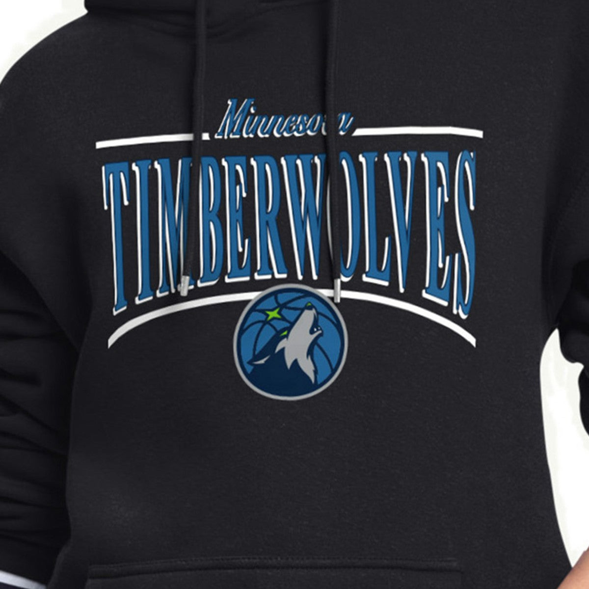 NBA - Minnesota Timberwolves Starter Women's Arch Stripe Fleece Hoodie - Black