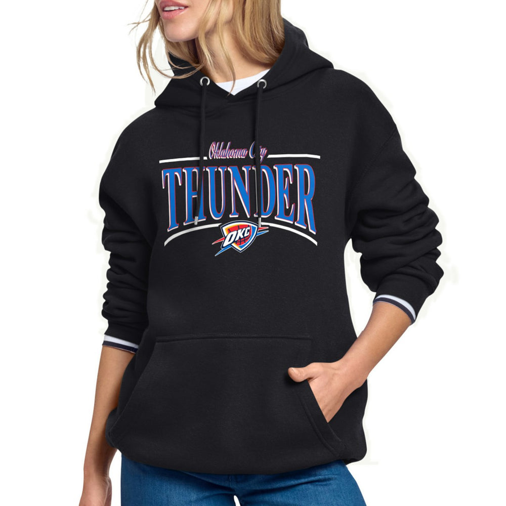 NBA - Oklahoma City Thunder Starter Women's Arch Stripe Fleece Hoodie - Black
