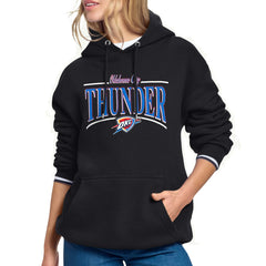 NBA - Oklahoma City Thunder Starter Women's Arch Stripe Fleece Hoodie - Black