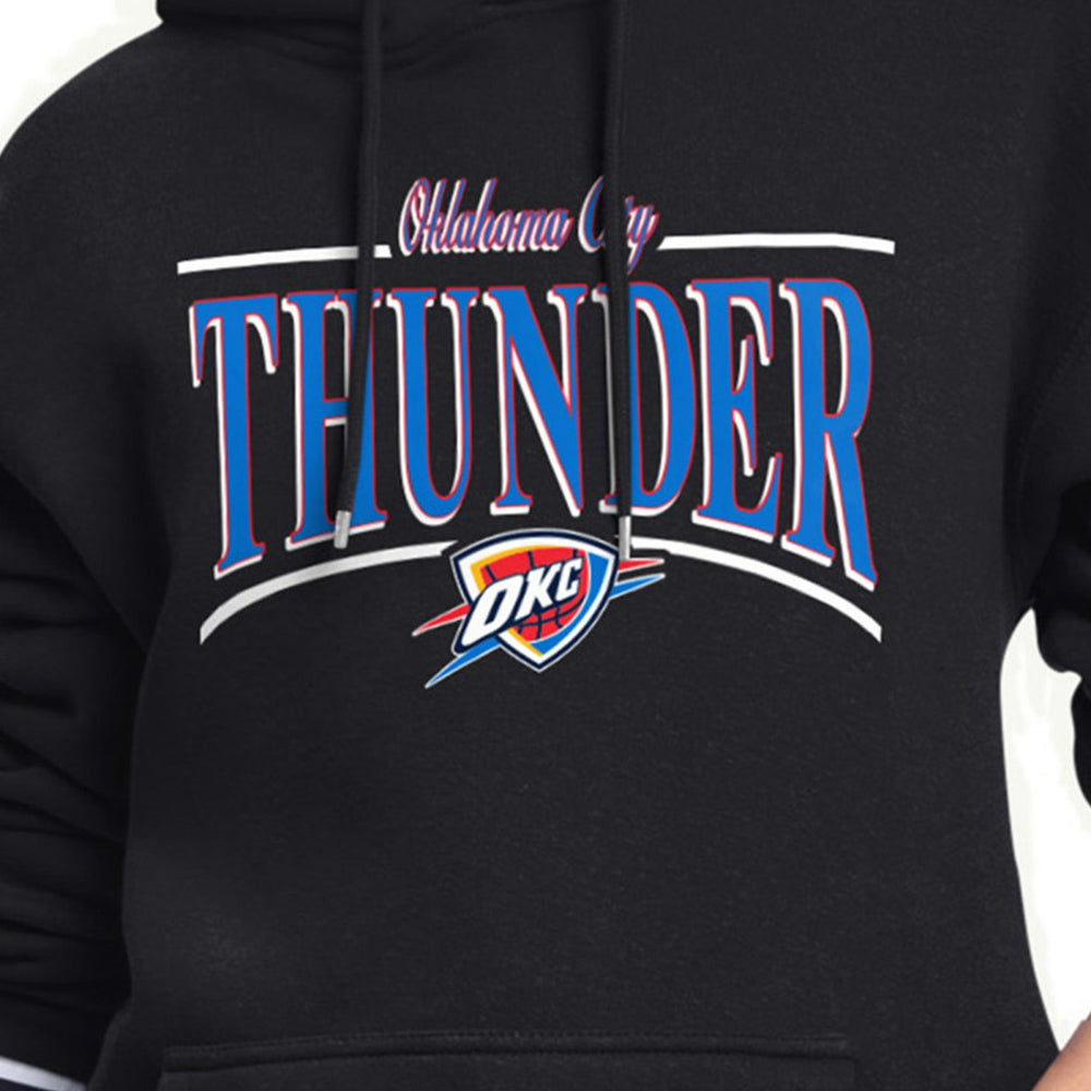 NBA - Oklahoma City Thunder Starter Women's Arch Stripe Fleece Hoodie - Black