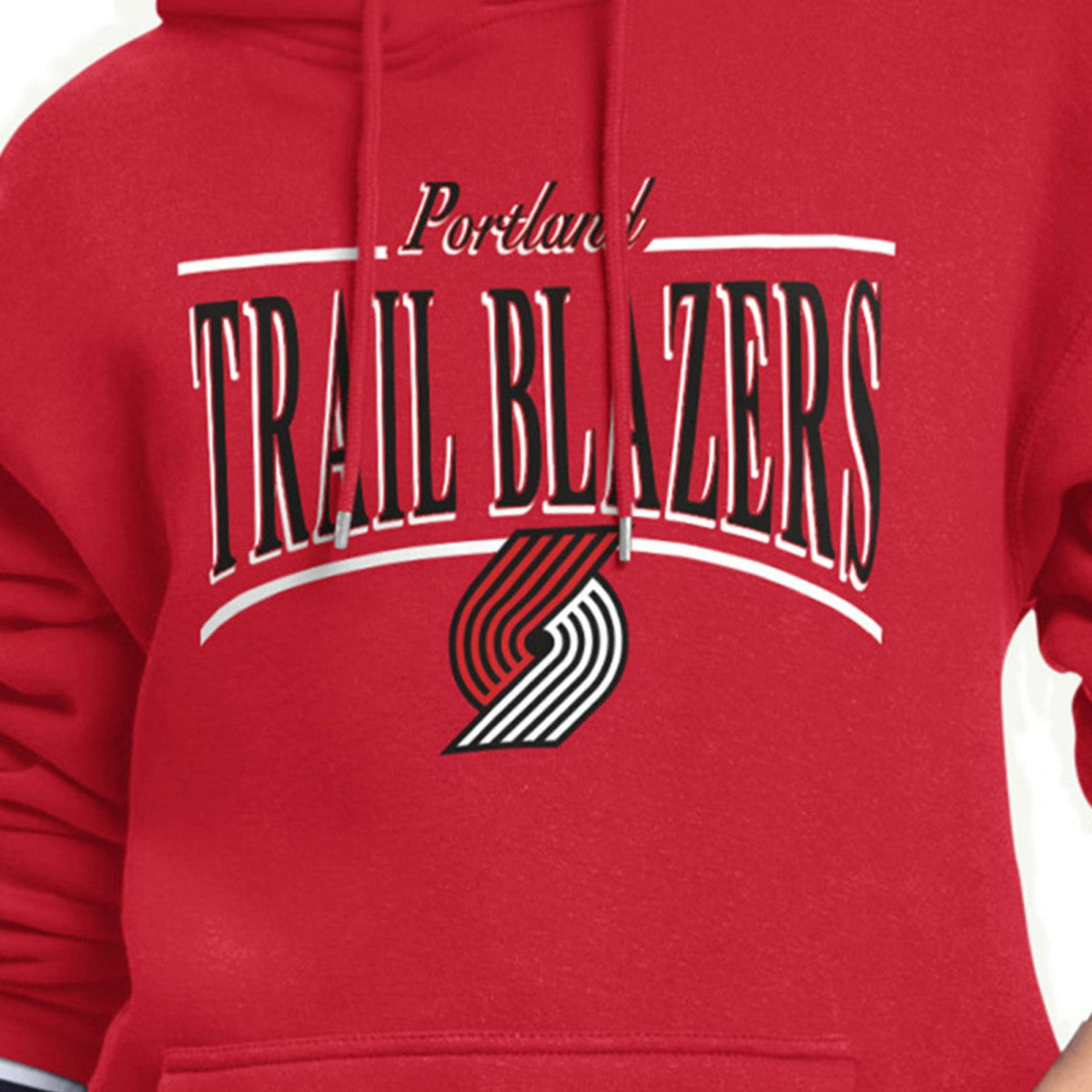 NBA - Portland Trail Blazers Starter Women's Arch Stripe Fleece Hoodie - Red