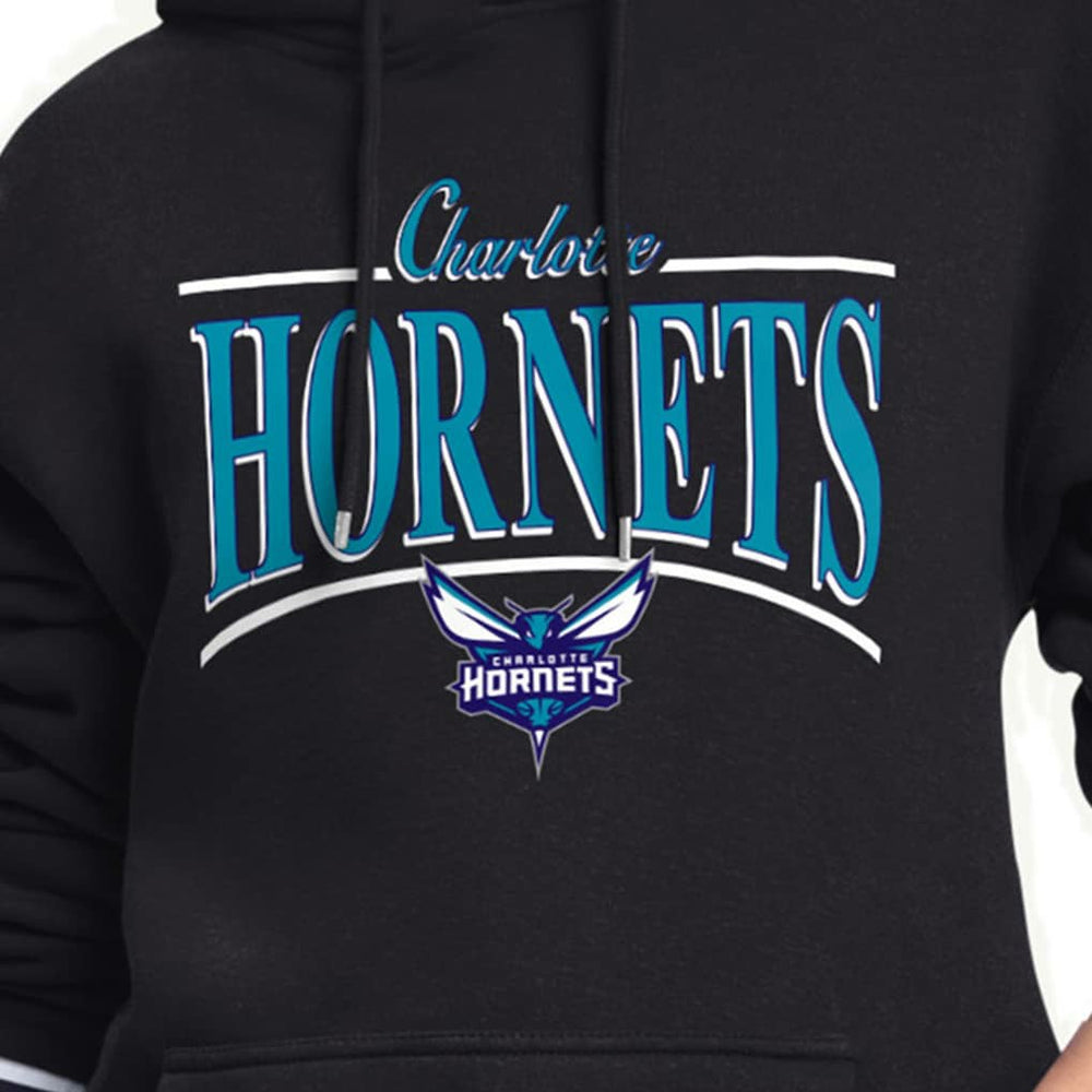 NBA - Charlotte Hornets Starter Women's Arch Stripe Fleece Hoodie - Black