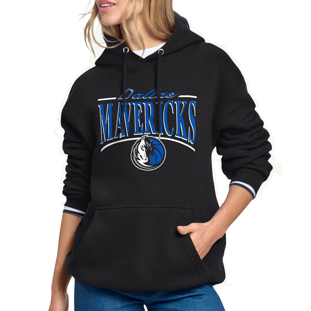 NBA - Dallas Mavericks Starter Women's Arch Stripe Fleece Hoodie - Black