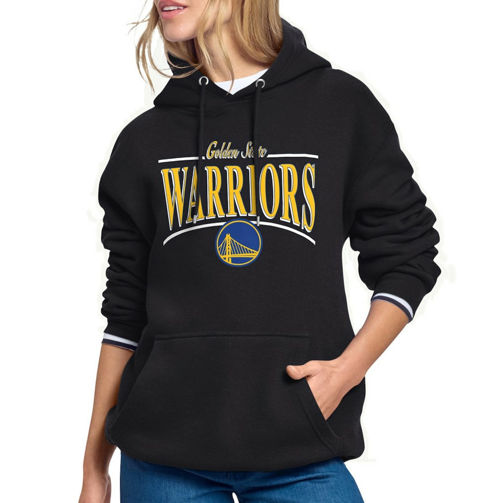 NBA - Golden State Warriors Starter Women's Arch Stripe Fleece Hoodie - Black