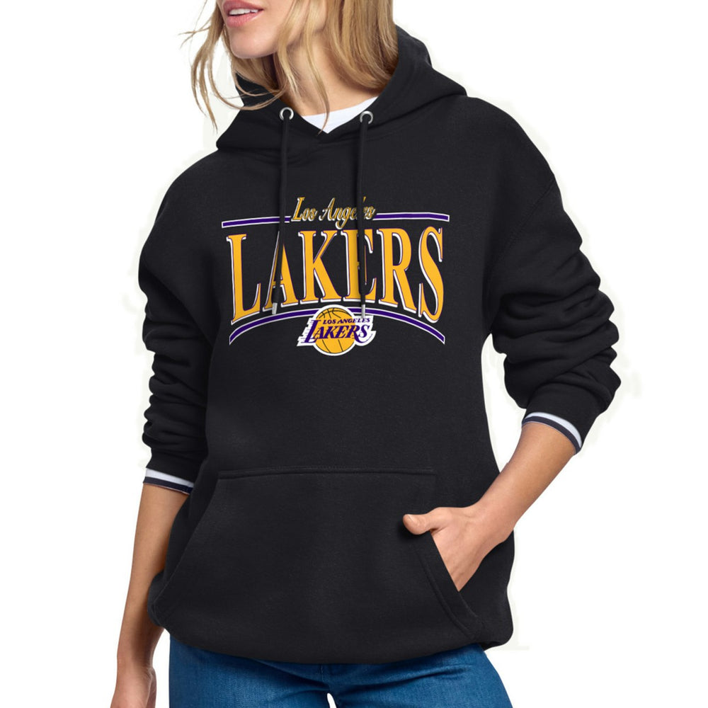 NBA - Los Angeles Lakers Starter Women's Arch Stripe Fleece Hoodie - Black