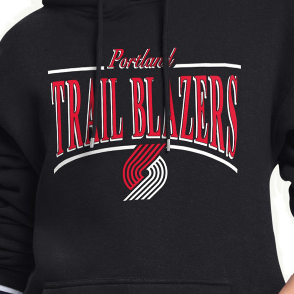 NBA - Portland Trail Blazers Starter Women's Arch Stripe Fleece Hoodie - Black
