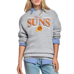 NBA - Phoenix Suns Starter Women's Arch Stripe Fleece Crewneck Sweatshirt - Gray