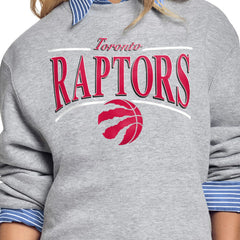 NBA - Toronto Raptors Starter Women's Arch Stripe Fleece Crewneck Sweatshirt - Gray