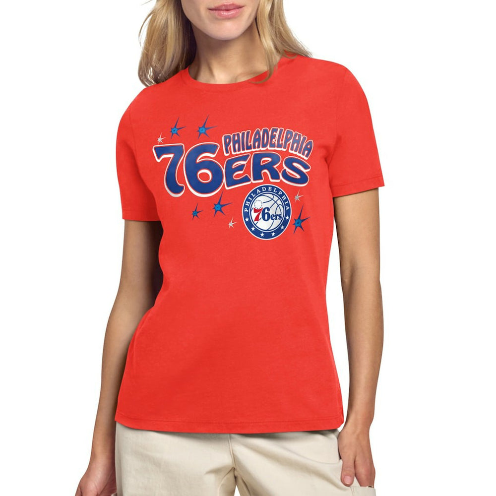 NBA - Philadelphia 76ers Starter Women's Fireworks T-Shirt - Red