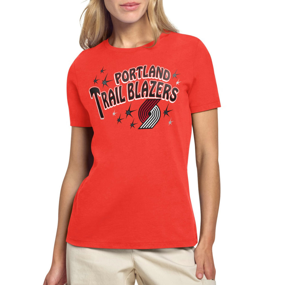 NBA - Portland Trail Blazers Starter Women's Fireworks T-Shirt - Red
