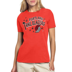 NBA - Portland Trail Blazers Starter Women's Fireworks T-Shirt - Red