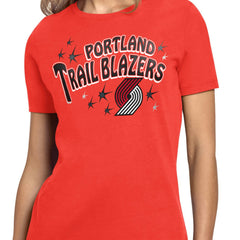 NBA - Portland Trail Blazers Starter Women's Fireworks T-Shirt - Red