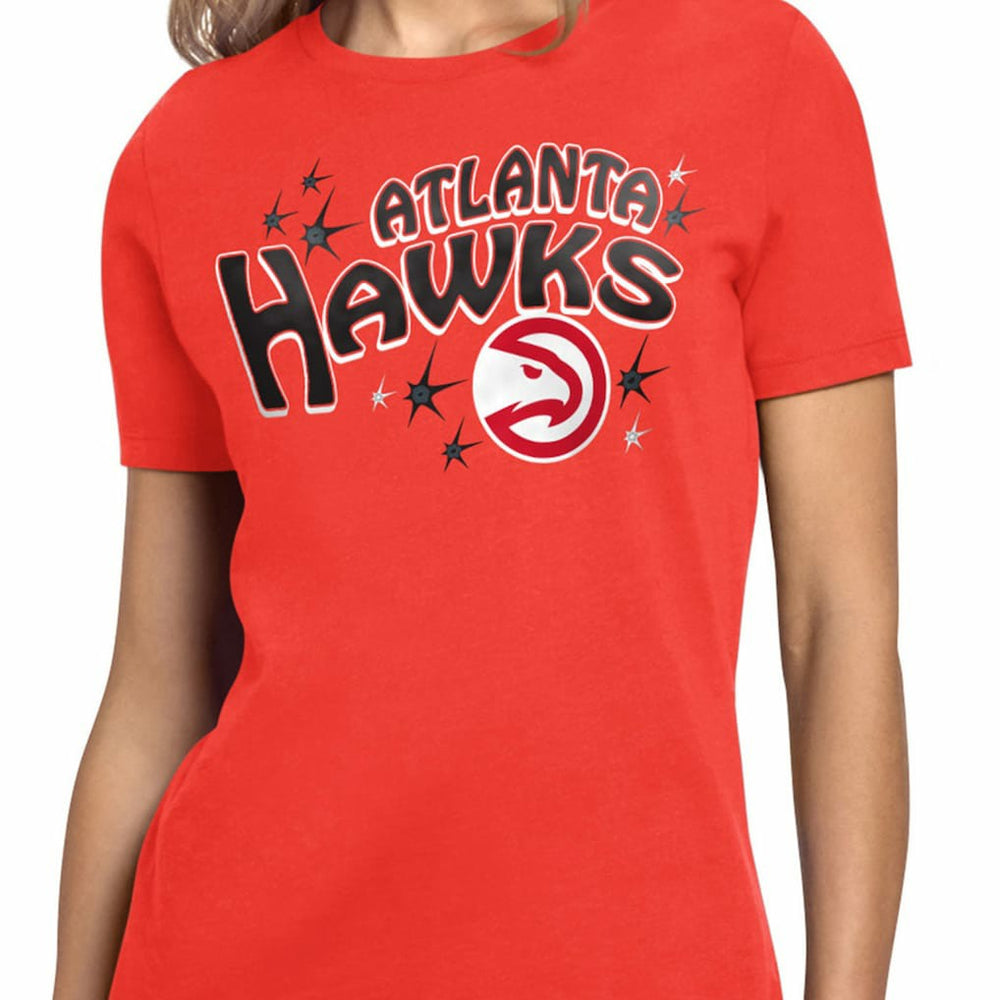 NBA - Atlanta Hawks Starter Women's Fireworks T-Shirt - Red