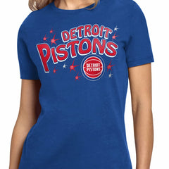 NBA - Detroit Pistons Starter Women's Fireworks T-Shirt - Blue