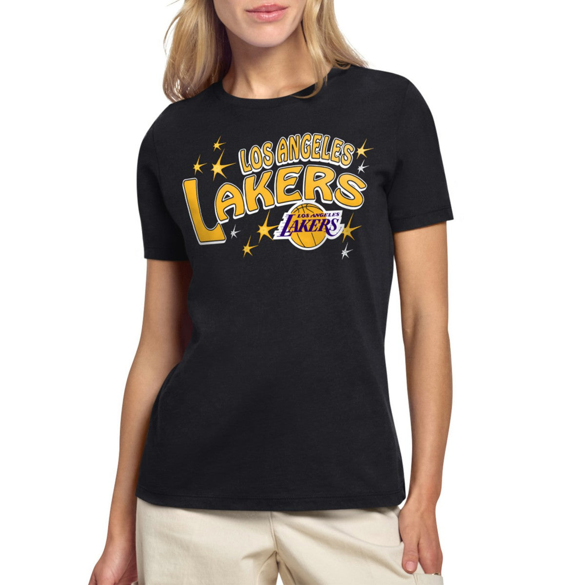 NBA - Los Angeles Lakers Starter Women's Fireworks T-Shirt - Black