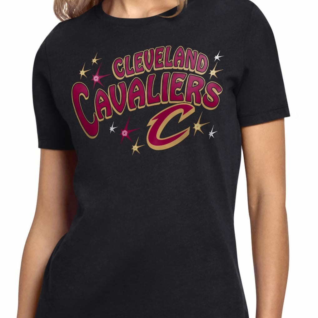 NBA - Cleveland Cavaliers Starter Women's Fireworks T-Shirt - Black