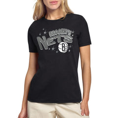 NBA - Brooklyn Nets Starter Women's Fireworks T-Shirt - Black