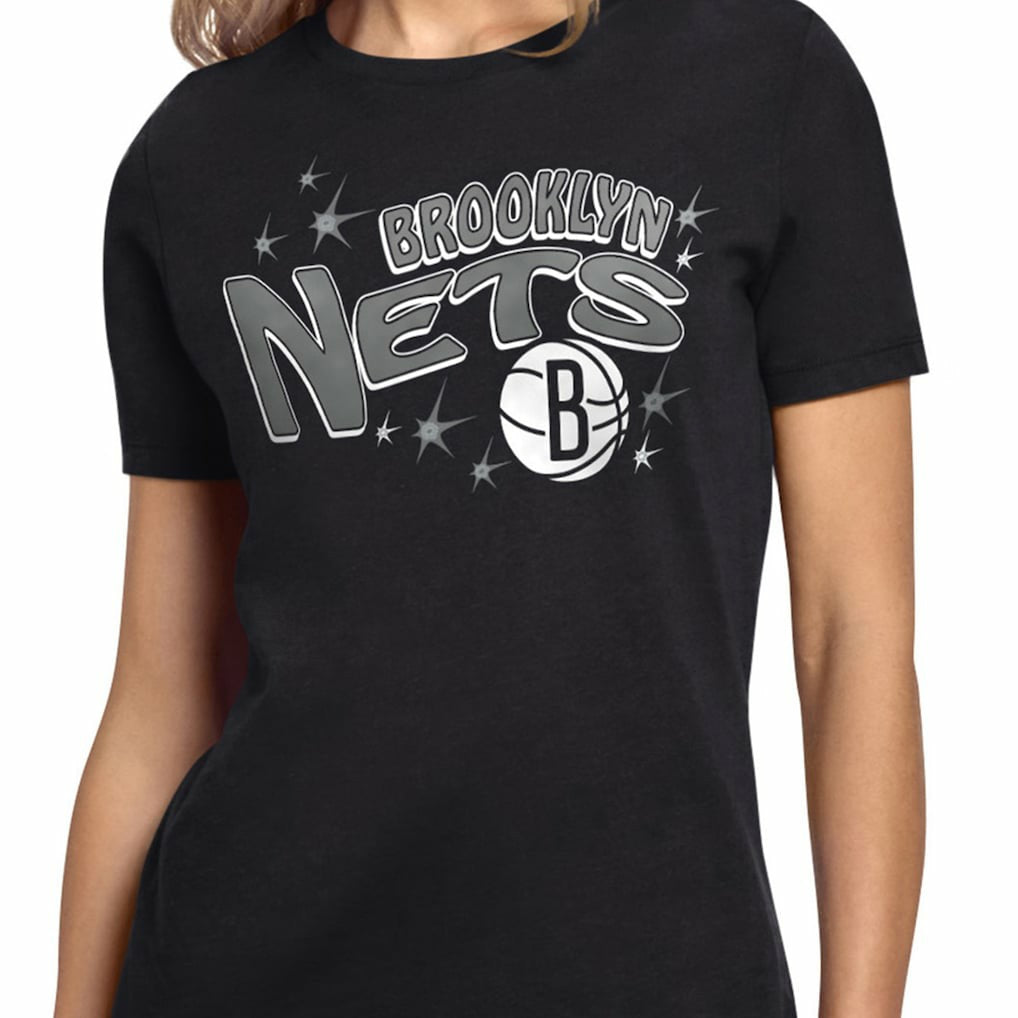 NBA - Brooklyn Nets Starter Women's Fireworks T-Shirt - Black