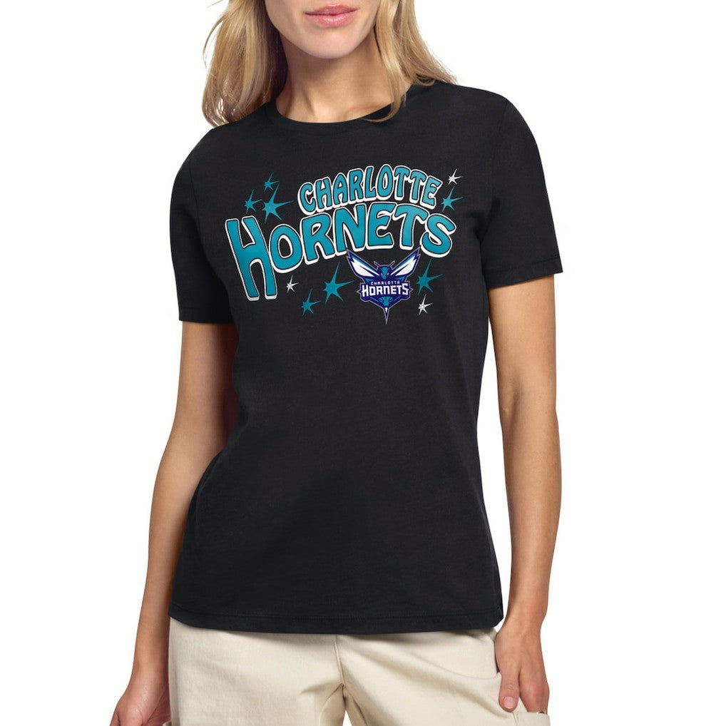 NBA - Charlotte Hornets Starter Women's Fireworks T-Shirt - Black