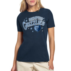 NBA - Memphis Grizzlies Starter Women's Fireworks T-Shirt - Navy