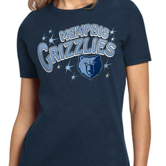 NBA - Memphis Grizzlies Starter Women's Fireworks T-Shirt - Navy