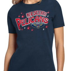 NBA - New Orleans Pelicans Starter Women's Fireworks T-Shirt - Navy
