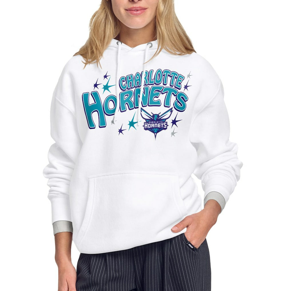 NBA - Charlotte Hornets Starter Women's Fireworks Fleece Hoodie - White