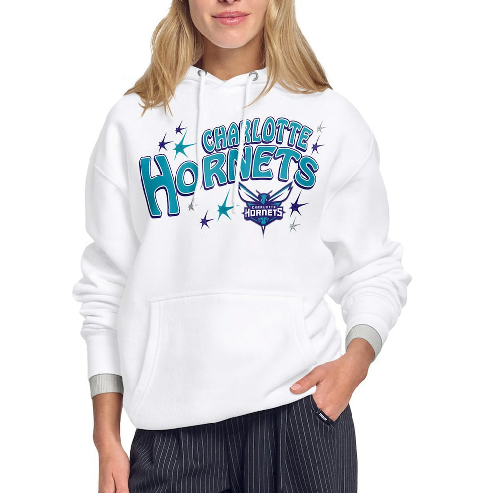 NBA - Charlotte Hornets Starter Women's Fireworks Fleece Hoodie - White