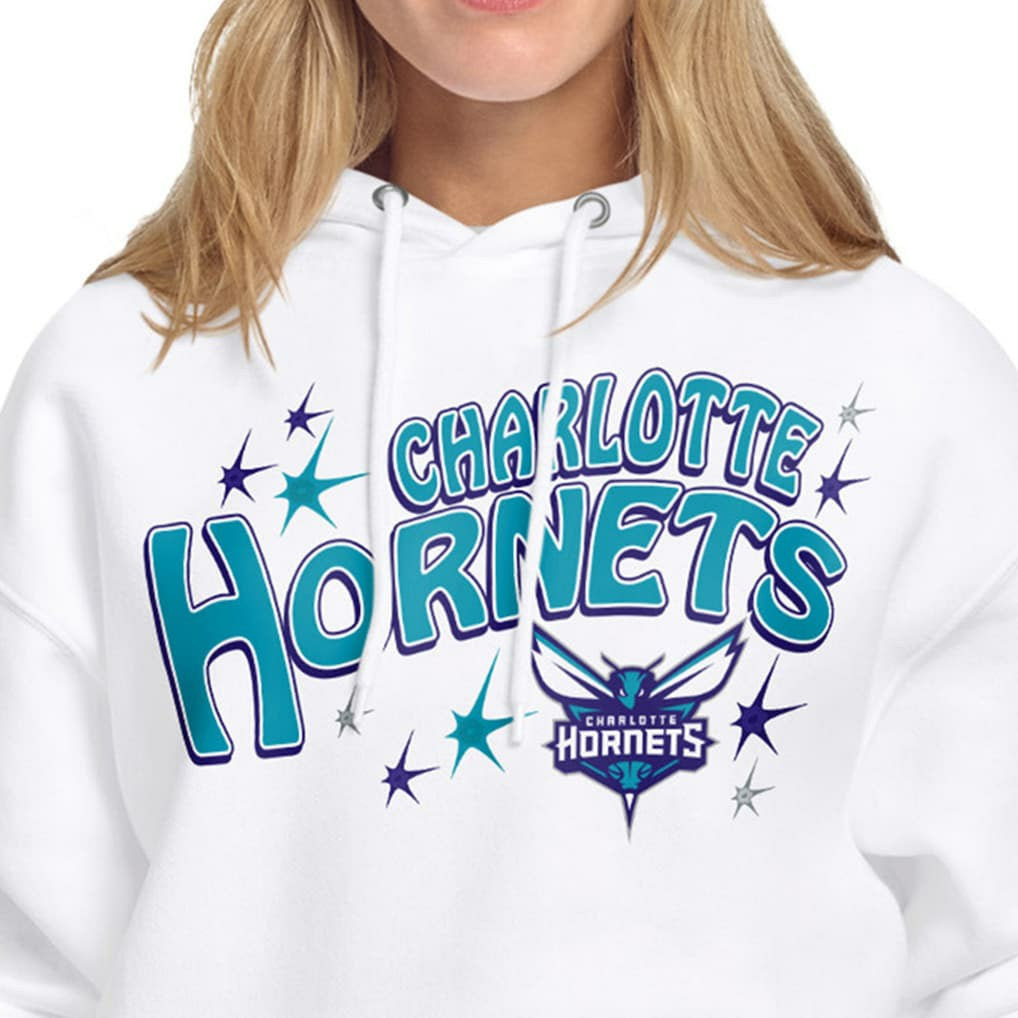 NBA - Charlotte Hornets Starter Women's Fireworks Fleece Hoodie - White